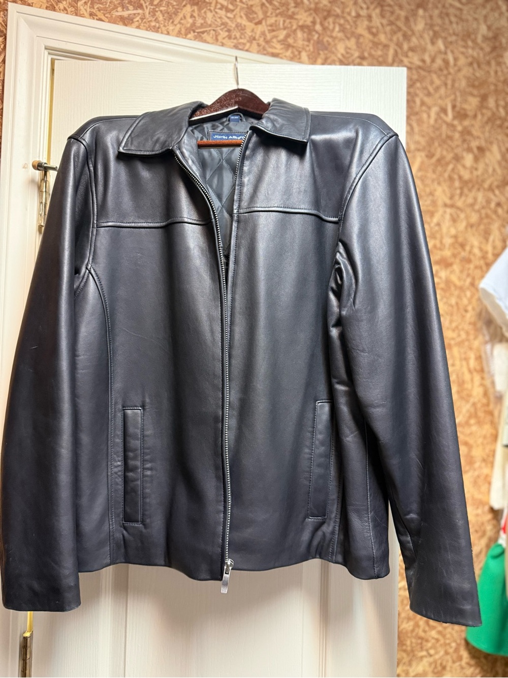 John Ashford Black Leather Bomber Jacket